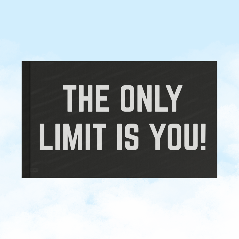 The Only Limit Is You! | Motivational Gym Flag for Home & Garage Gyms