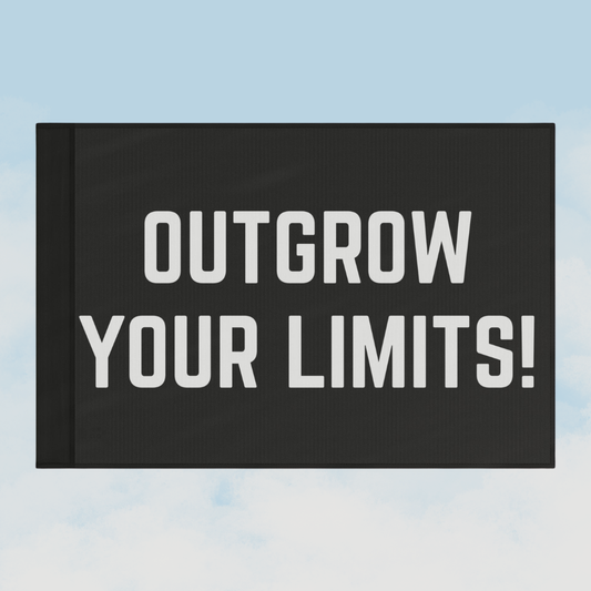 Outgrow Your Limits! | Motivational Gym Flag for Home & Garage Gyms